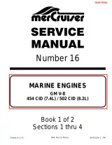 MerCruiser GM V-8 Engine Service Manual (454 CID / 502 CID) 1985–1989 OEM (P/N 90-823224--2 796) – preview page 1
