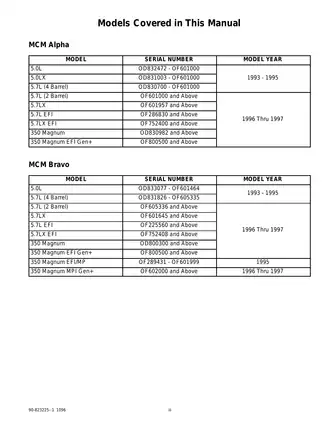 Comprehensive MerCruiser Marine Engine Service Manual for GM V-8 Engines (305 CID / 350 CID) Preview image 4