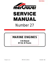 1998–2002 MerCruiser V-8 Diesel D7.3L D-Tronic Factory Service Manual #27 (P/N 90-861784 998) – preview page 1