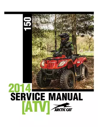 2014 Arctic Cat 150 all models ATV service manual Preview image 1