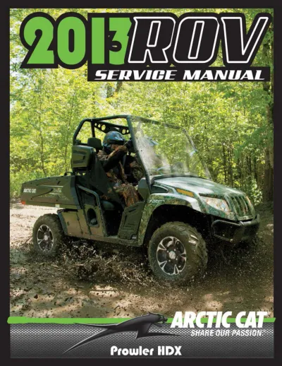 Preview: 2013 Arctic Cat Prowler HDX - Factory Service & Troubleshooting Manual (First Edition)