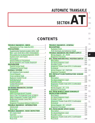 2000-2002 Nissan Maxima repair manual Preview image 1