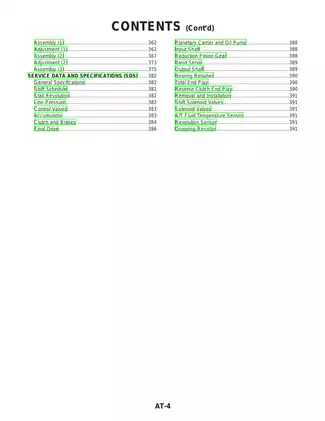 2000-2002 Nissan Maxima repair manual Preview image 4