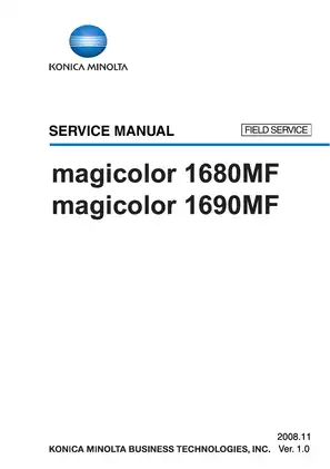 Konica Minolta Magicolor 1680MF, 1690MF Field color laser all-in-one printer service manual