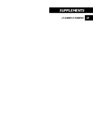 Suzuki LT-A400 & LT-F400 Detailed Service Manual (2008) Preview image 5