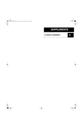 Suzuki LT-Z50 Service Manual (2009 Model) - Comprehensive Guide for Mechanics and Enthusiasts Preview image 3