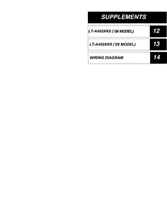 SUZUKI LT-A450X Service Manual & Repair Guide (2007-2009 Models) Preview image 3