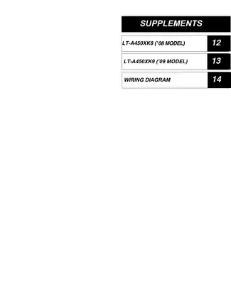 2007-2009 Suzuki KingQuad LT-A450X LTA450X, 450AXI, LTA-450 manual Preview image 3