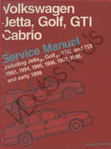 1993–1999 Volkswagen Jetta Golf GTI Factory Service Manual (OEM) – preview page 1
