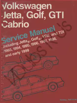 1993-1999 Volkswagen Golf, Jetta, GTI Cabrio, VR6, TDI service  manual Preview image 1