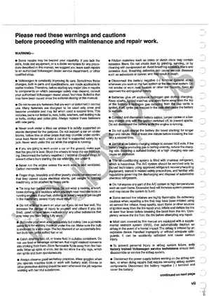 1993-1999 Volkswagen Golf, Jetta, GTI Cabrio, VR6, TDI service  manual Preview image 5