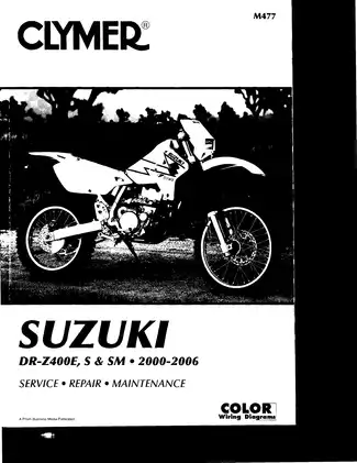 Clymer Suzuki DR-Z400E, S & SM Service Repair Manual (2000-2006)