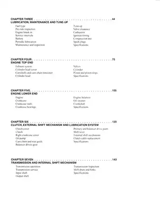Clymer Suzuki DR-Z400E, S & SM Service Repair Manual (2000-2006) Preview image 5