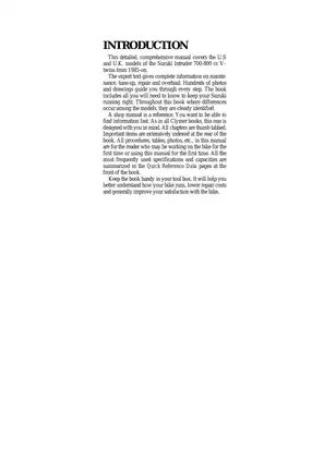 1985-1997 Suzuki Intruder VS700, VS800 service repair maintenance manual manual page 3 preview Yamaha 1985-1997 Suzuki Intruder VS700, VS800 service repair maintenance manual manual preview page 3 - thumbnail