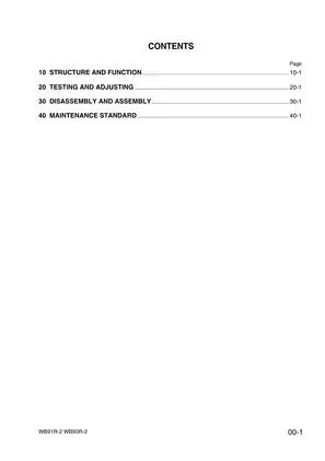 Komatsu WB91R-2, WB93R-2 Backhoe Loader shop manual Preview image 3