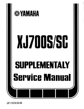 1985-1986 Yamaha Maxim XJ700 (N-S) service manual Preview image 2