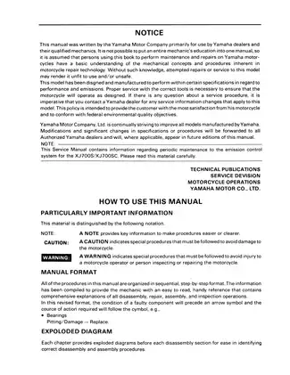 1985-1986 Yamaha Maxim XJ700 (N-S) service manual Preview image 4