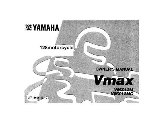 1985-2000 Yamaha V-Max, VMX 1200, VMAX 1200, VMX 12 owners manual Preview image 1