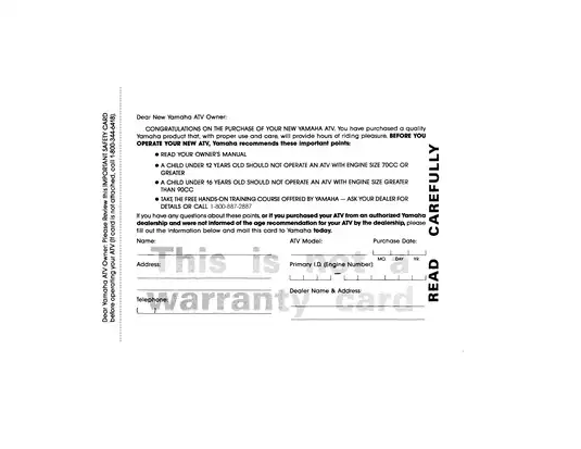 1985-2000 Yamaha V-Max, VMX 1200, VMAX 1200, VMX 12 owner´s manual Preview image 2
