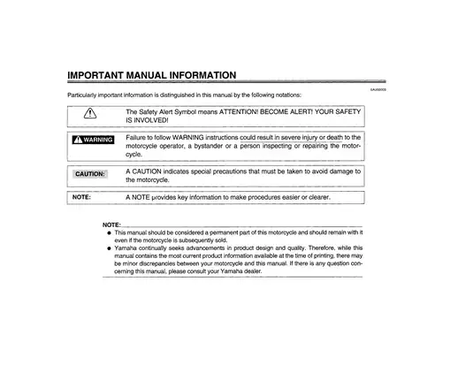 1985-2000 Yamaha V-Max, VMX 1200, VMAX 1200, VMX 12 owners manual Preview image 5