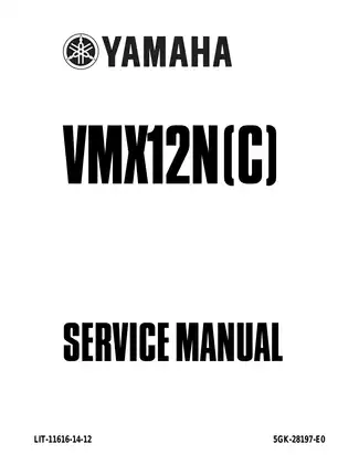 2001-2007 Yamaha VMW12N(C), V-Max VMX1200 service manual Preview image 1