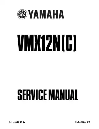 2001-2007 Yamaha VMW12N(C), V-Max VMX1200 service manual