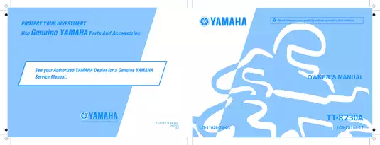 2005-2013 Yamaha TT-R230 manual Preview image 1