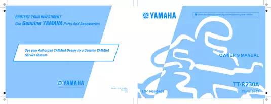 2005-2013 Yamaha TT-R230 owner´s manual