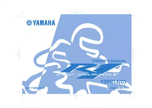2007-2008 Yamaha R1 YZF-R1 service, owners manual