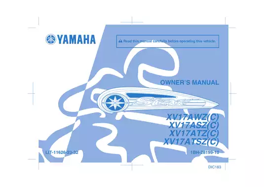 2008-2013 Yamaha Road Star, Road Star S, Silverado owner´s service manual Preview image 1