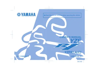2012–2013 Yamaha YZF-R1A(C) Owner's + Service Manual (P/N LIT-11616-22-78, LIT-11626-24-47)