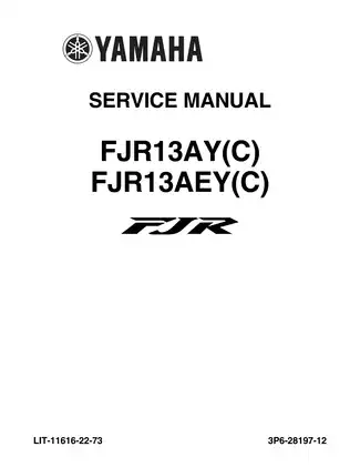 2009-2012 Yamaha FJR1300, FJR1300A ABS, FJR130AE owner´s + service manuals