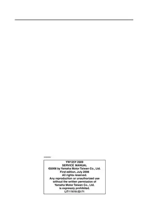 2009-2013 Yamaha Zuma 125, YW125Y owner´s + service manual Preview image 2