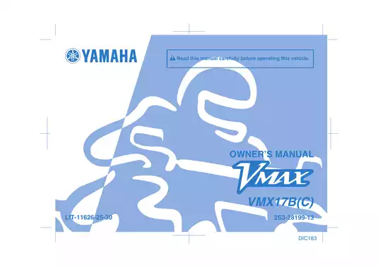 2009-2014 Yamaha VMAX, VMX1700 owner´s + service manual