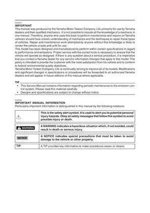 2011-2014 Yamaha Zuma 50, YW50, YW50FB scooter service manual Preview image 3