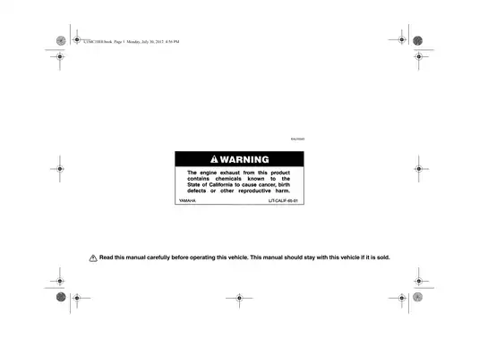 2013 Yamaha FJR1300 ABS, FJR 1300A owner´s + service manual Preview image 2