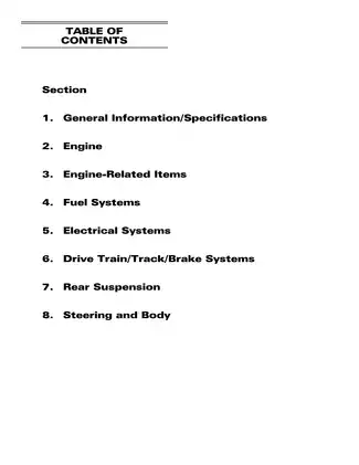 2013 Arctic Cat snowmobile service manual Preview image 4