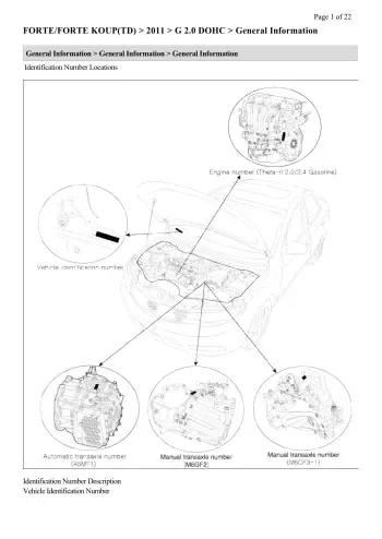 2011–2013 Kia Cerato / Forte Koup Sedan Repair Manual (P/N 95000-1W100)