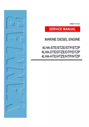 Yanmar 4LHA series marine diesel engine service manual Preview image 1