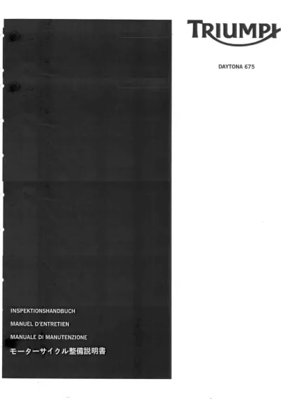 2006–2011 Triumph Daytona 675 Service Manual (P/N T3880105-T0301)