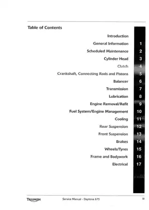 2006-2011 Triumph Daytona 675 manual Preview image 3