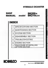 Kobelco SK200-8 / SK210LC-8 Hydraulic Excavator 2006 Shop Manual (P/N S5YN0118E0) – preview page 1