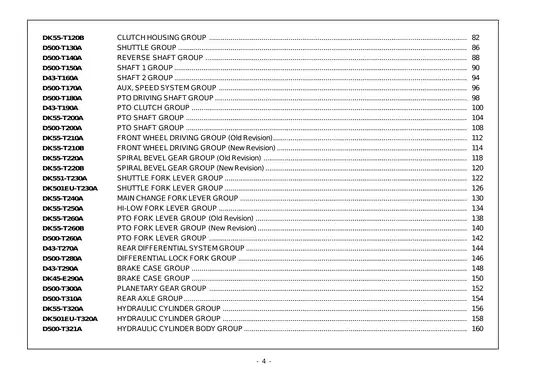 Kioti Daedong DK55, DK55C, DK551, DK551C tractor parts catalog Preview image 3