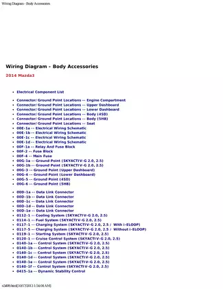 2013-2014 Mazda 3 wiring diagram and shop manual Preview image 2