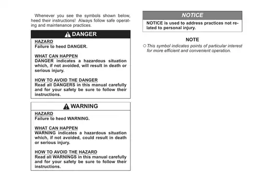 Kawasaki KFX50 ATV Owner's Manual - Comprehensive Guide for Safe Operation and Maintenance Preview image 5