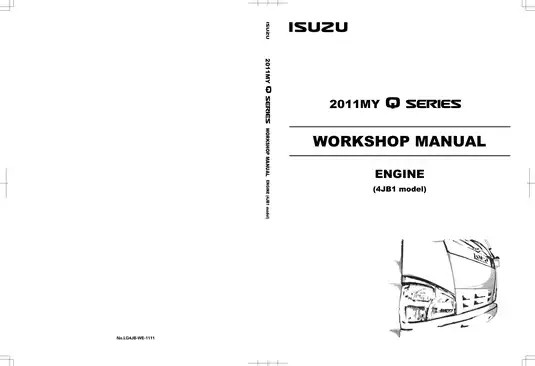 2011-2013 Isuzu Q series engine workshop manual Preview image 1