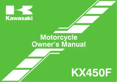 2014 Kawasaki KX450F OEM Owner's Manual (P/N 99987-1795) – preview page 1