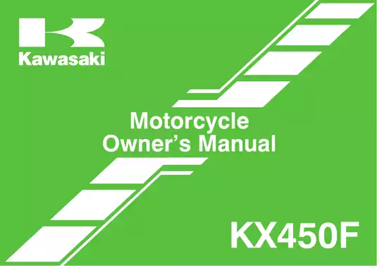 2023 Kawasaki KX450F Motorcycle Owner’s Manual - Ultimate Guide to Maintenance, Tuning, and Troubleshooting