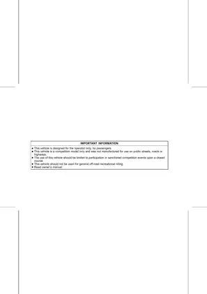 2023 Kawasaki KX450F Motorcycle Owner’s Manual - Ultimate Guide to Maintenance, Tuning, and Troubleshooting Preview image 3
