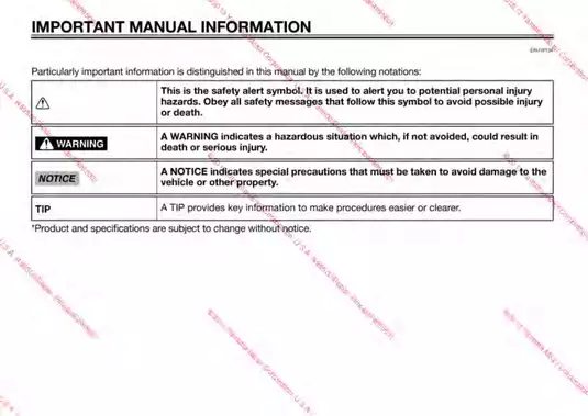 2014 Yamaha FJR 1300 ES owners manual Preview image 4